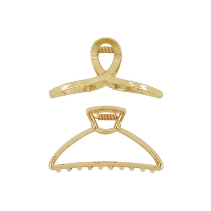 Hey Stacey Petite Metal Claw Clips 2Pcs - Gold