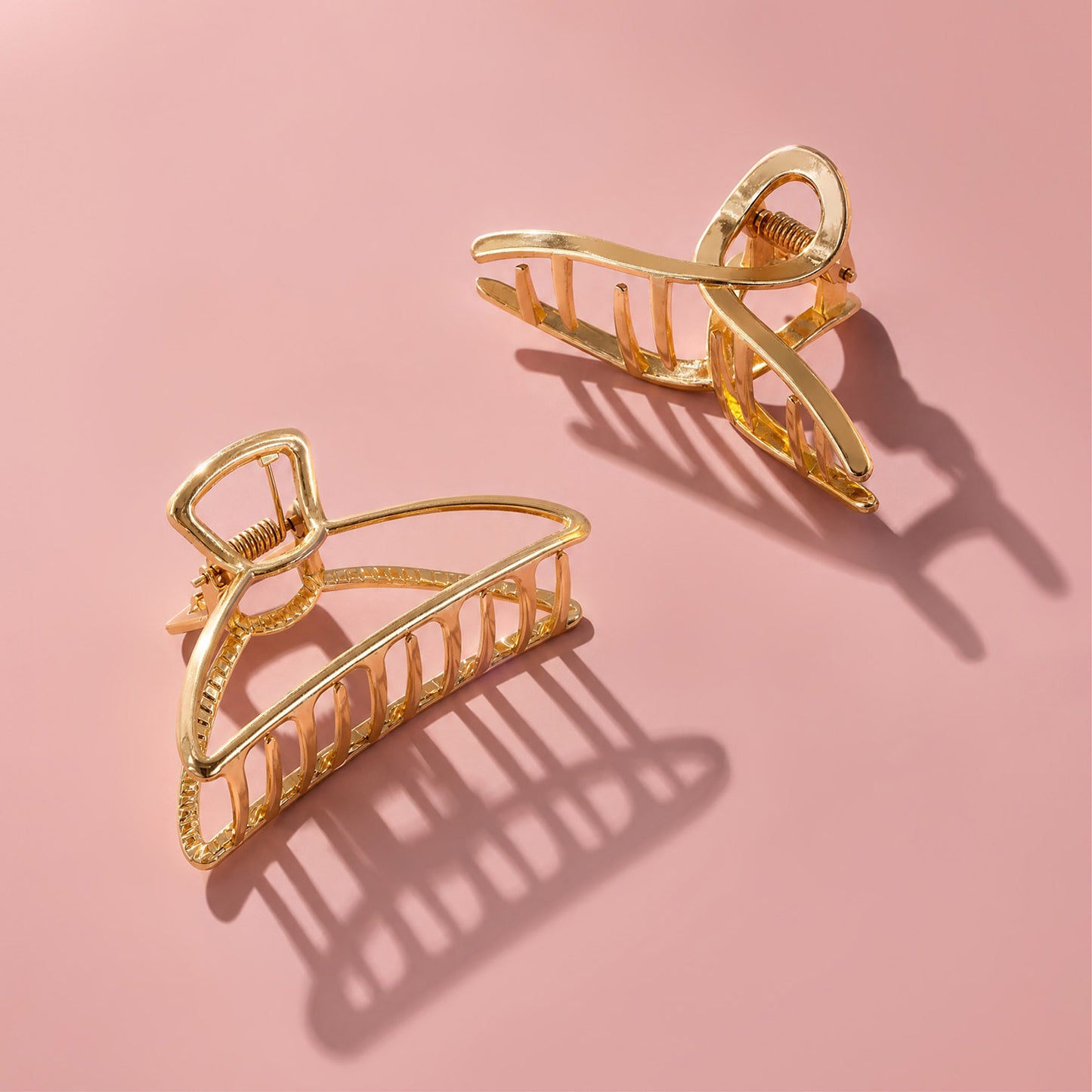 Hey Stacey Petite Metal Claw Clips 2Pcs - Gold