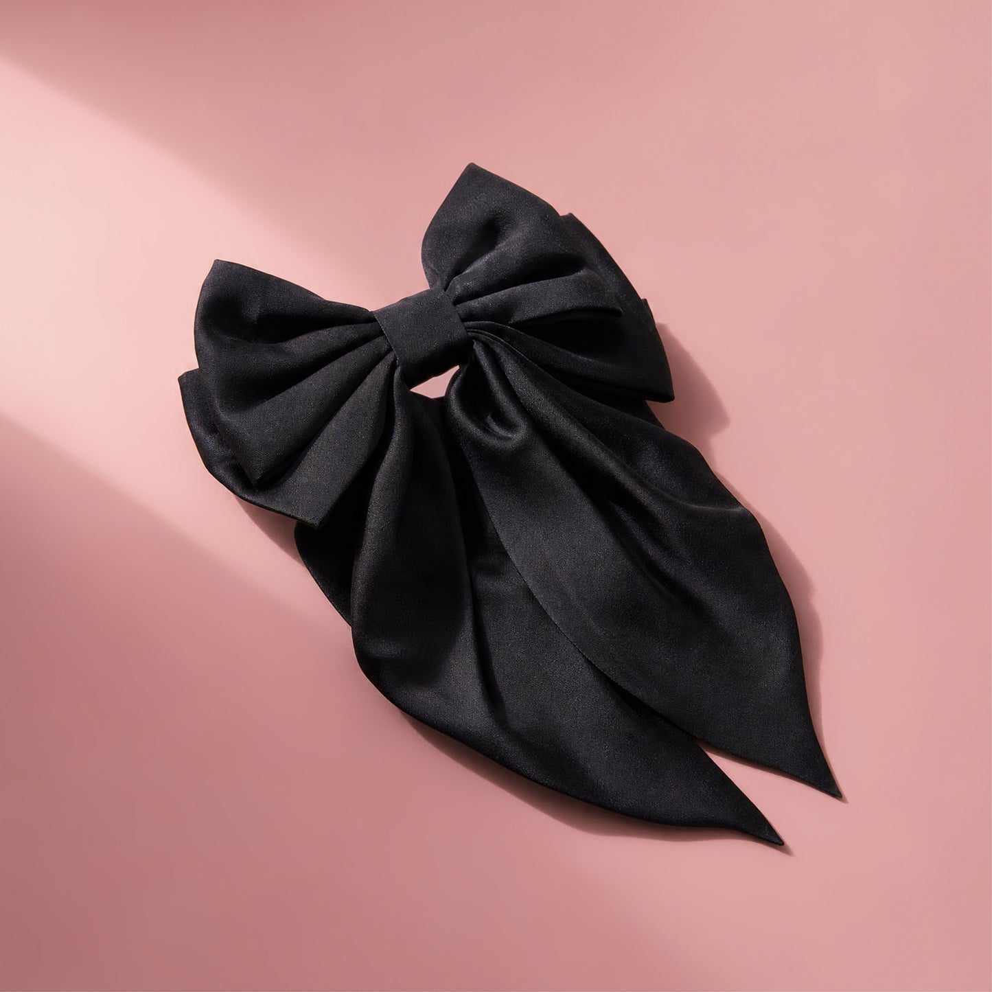 Hey Stacey Satin Bow Hair Clip - Black