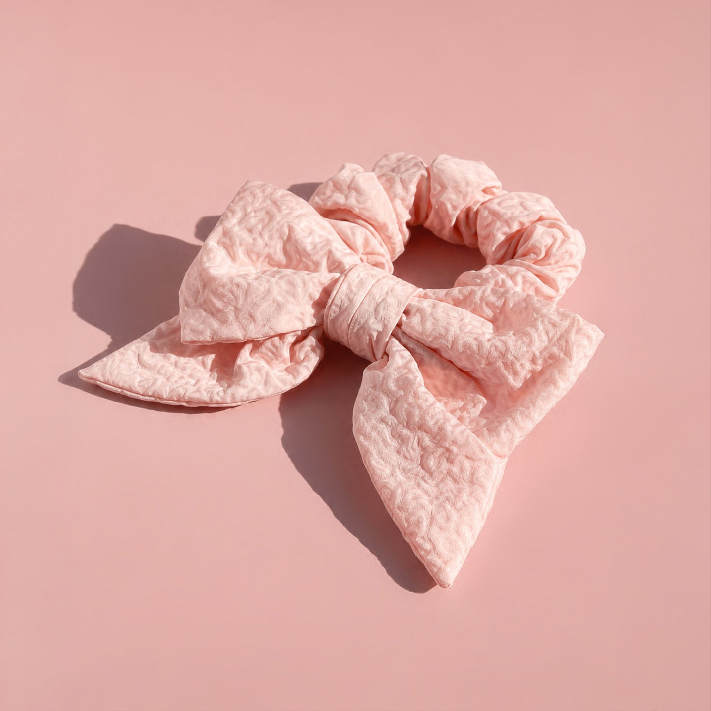 Hey Stacey Bow Scrunchie - Pastel Pink