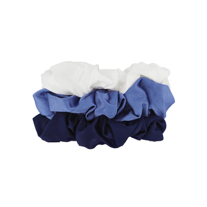 Hey Stacey Satin Scrunchies 3Pcs - Ocean