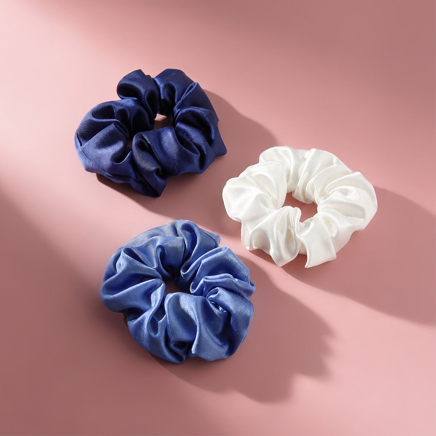 Hey Stacey Satin Scrunchies 3Pcs - Ocean