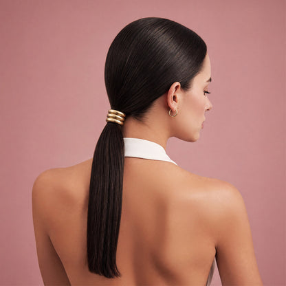 Hey Stacey Metal Triple Cuff Hair Tie - Gold