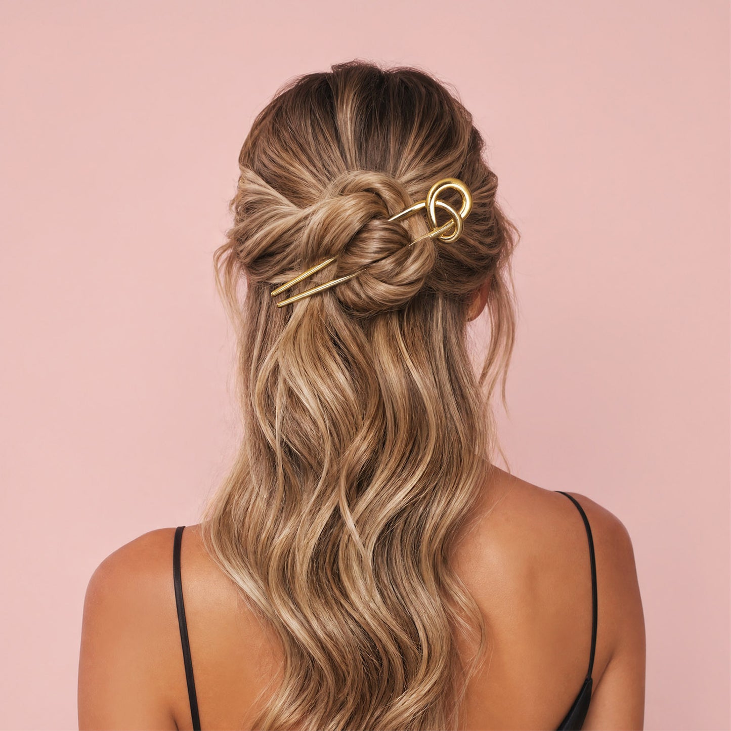 Hey Stacey Metal Knotted Hair Pin - Gold