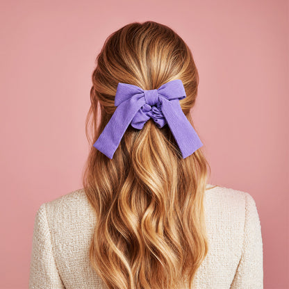 Hey Stacey Bow Scrunchie - Periwinkle