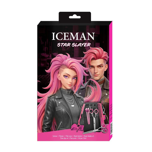 Iceman Star Slayer Scissor Kit - Pink 6"
