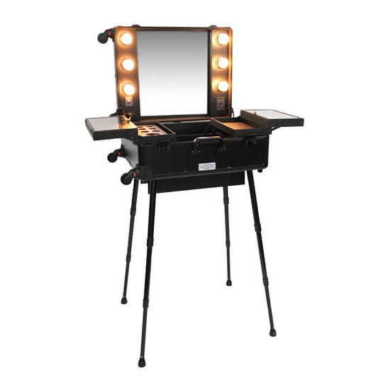 Justine Makeup Station With Lights Black