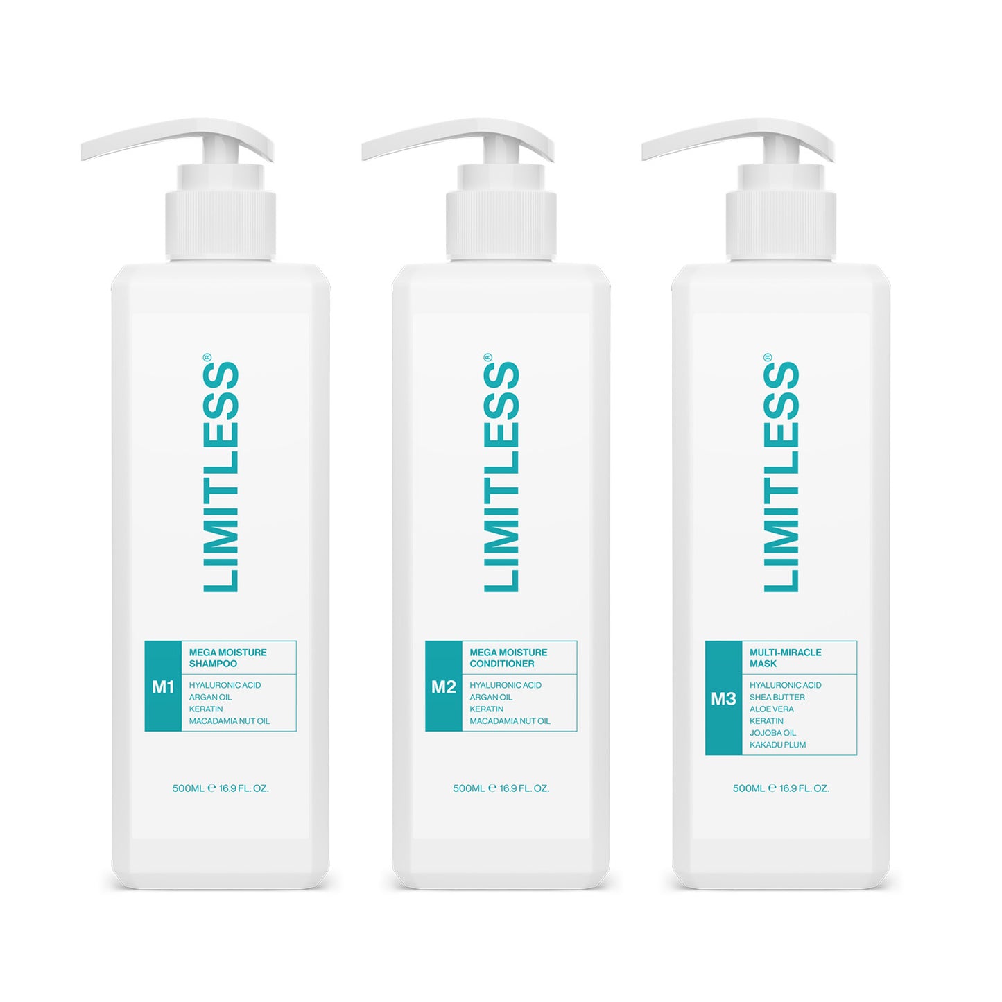 Limitless Mega Moisture Trio Pack 500ml