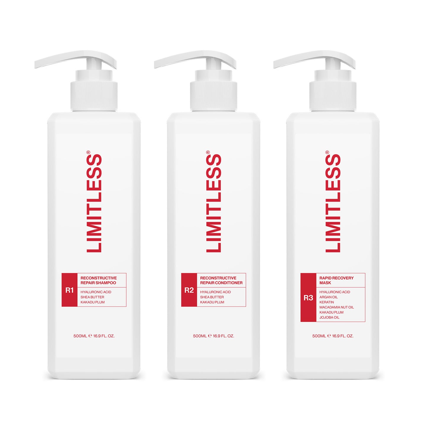 Limitless Reconstructive Repair Trio Pack 500ml