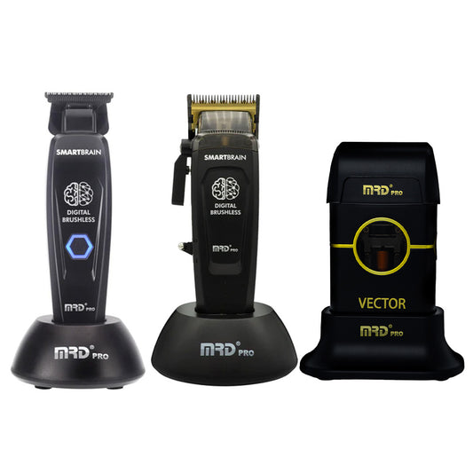 MRD Smart Brain Clipper Trimmer & Foil Shaver Trio- Black