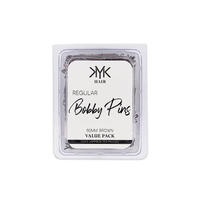 KYK Hair Bobby Pin Tub Brown 50mm 500g