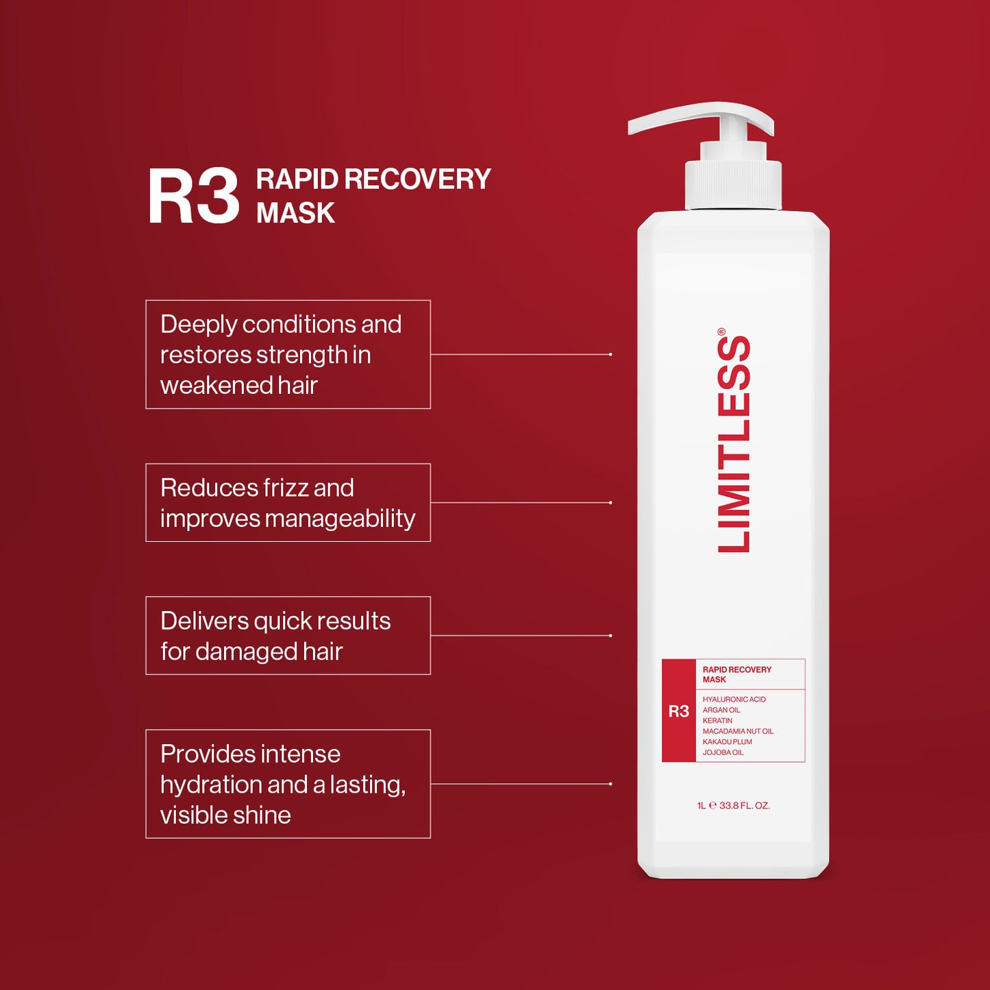 Limitless R3 Rapid Recovery 
Mask 1L