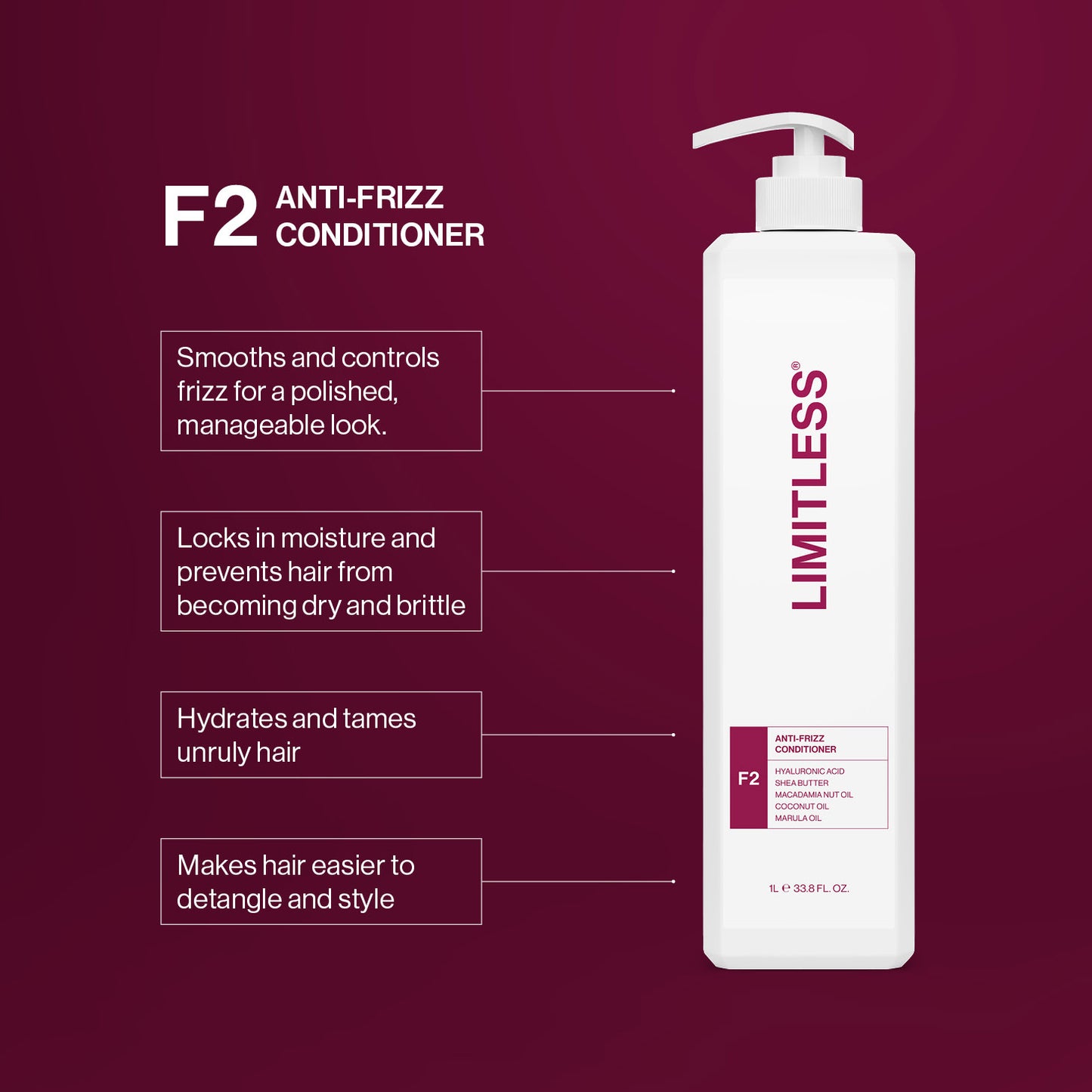 Limitless F2 Anti-Frizz Conditioner 1L