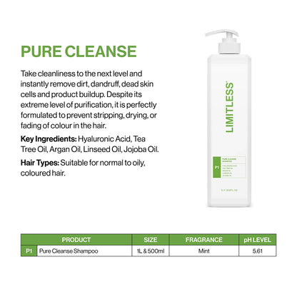 Limitless P1 Pure Cleanse Shampoo 500ml