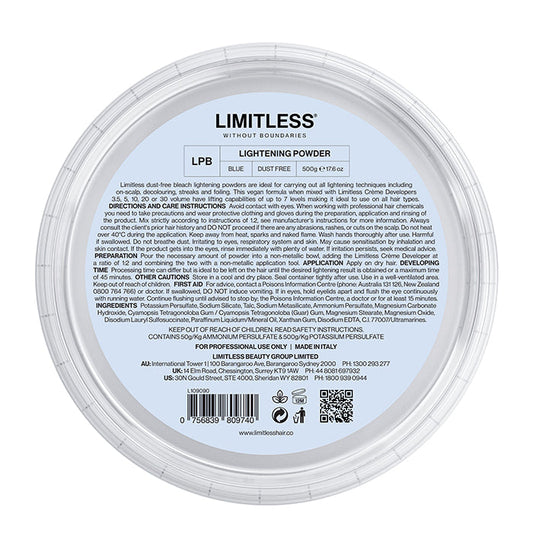 Limitless Lightening Powder Blue Tub 500g