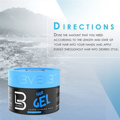 L3VEL3 Super Strong Hair Gel 250ml