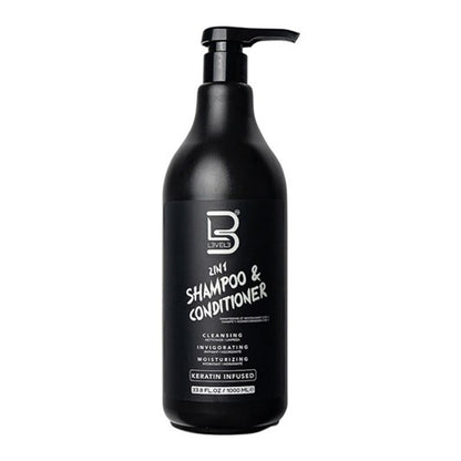 L3VEL3 Keratin 2-in-1 Shampoo & Conditioner 1L
