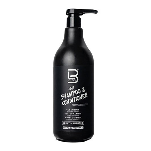 L3VEL3 Keratin 2-in-1 Shampoo & Conditioner 1L