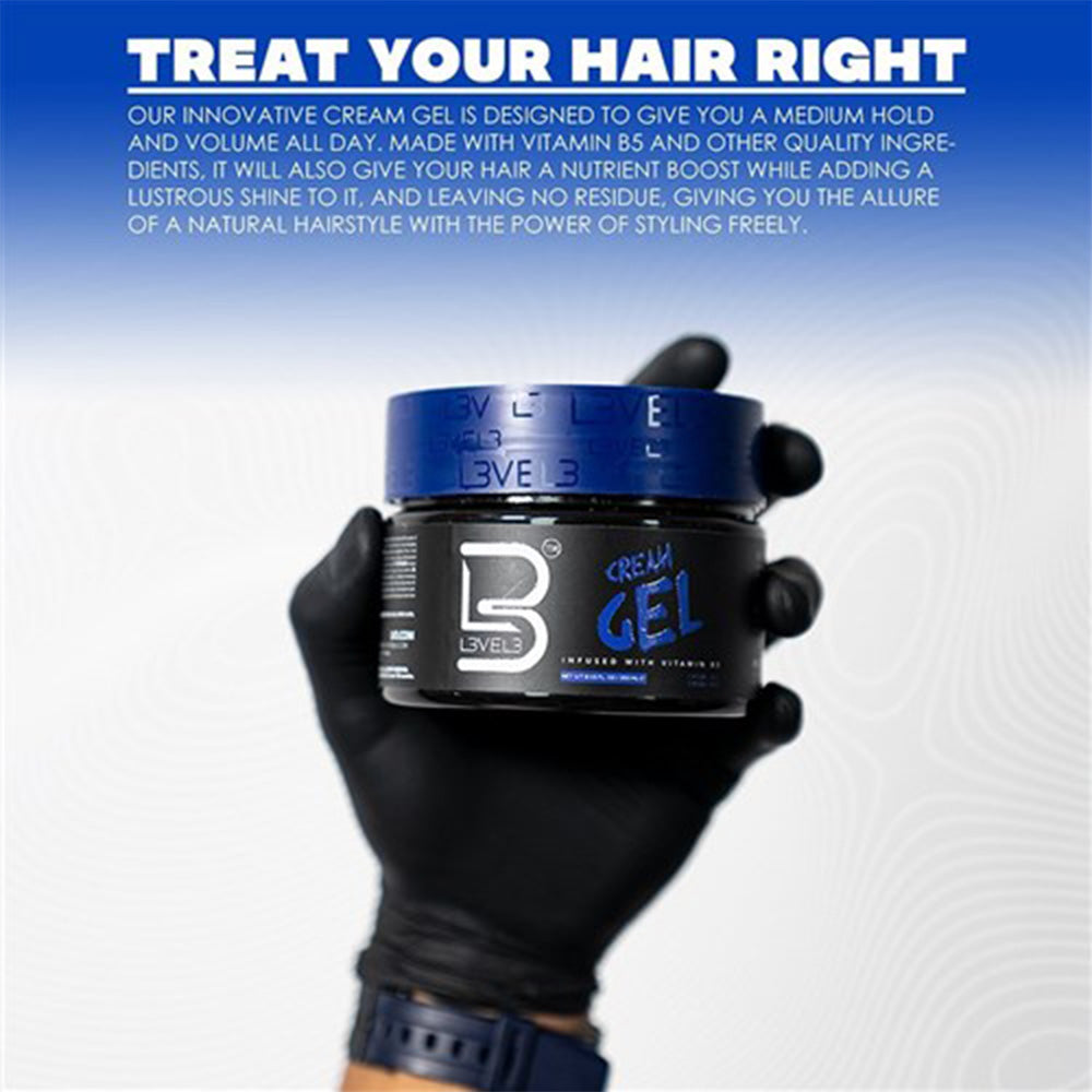 L3VEL3 Cream Hair Gel 250ml