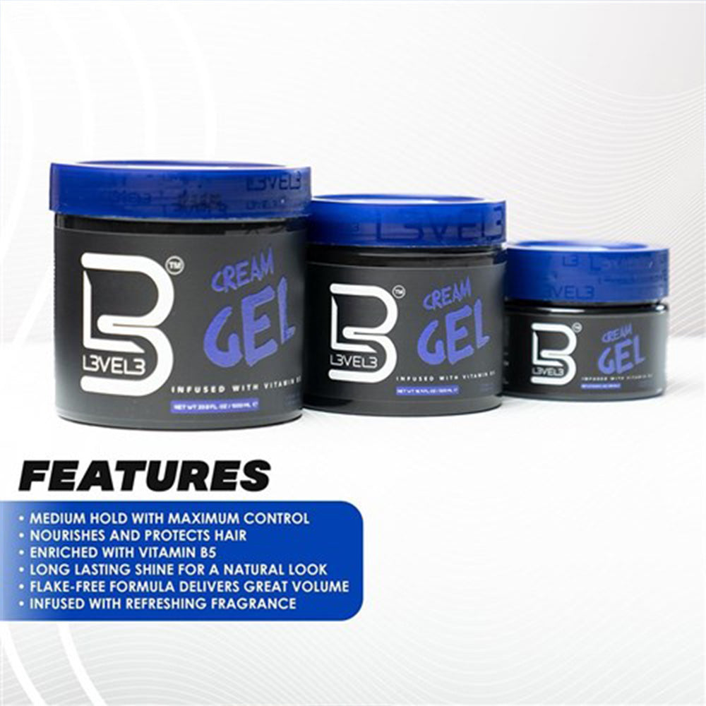 L3VEL3 Cream Hair Gel 250ml