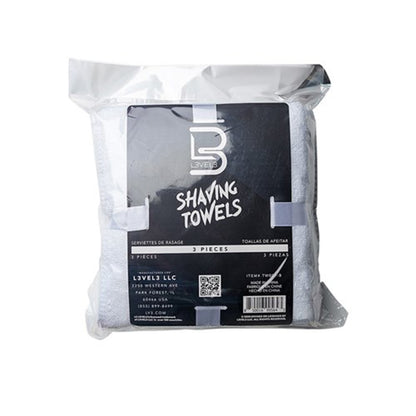 L3VEL3 White Facial Towels 3 Pack