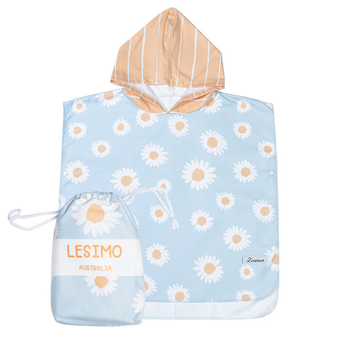 Lesimo Quick Dry Kids Hooded Towel Daisy Large (7-12yrs)