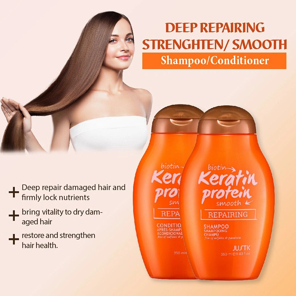 JUSTK Keratin Protein Repairing Shampoo 350ml