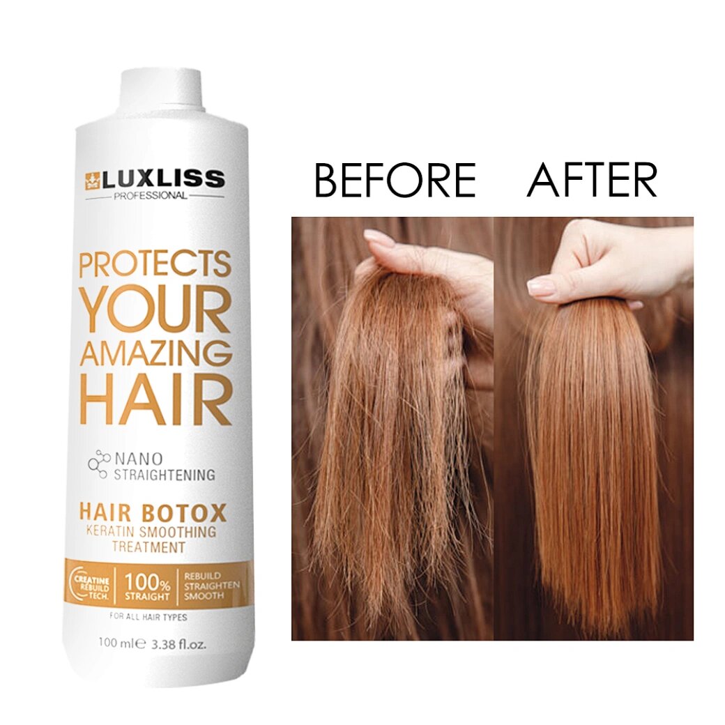 Luxliss Botox Keratin Smoothing Treatment-Nano Straight 1L