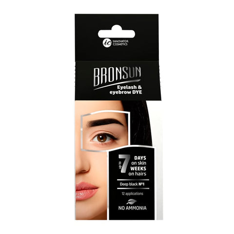 Bronsun Eyelash and Eyebrow Dye Trial Kit Deep Black #1