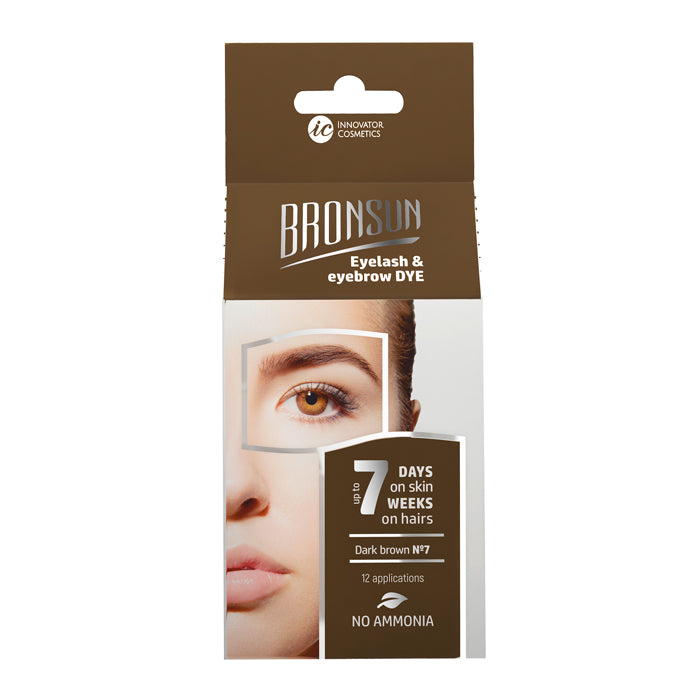 Bronsun Eyelash and Eyebrow Dye Trial Kit Dark Brown #7