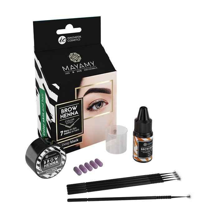 Mayamy Brow Henna Trial Set Deep Black