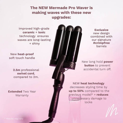 Mermade Hair Waver Pro Black 32mm