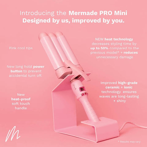 Mermade Mini Hair Waver Pro Pink 25mm