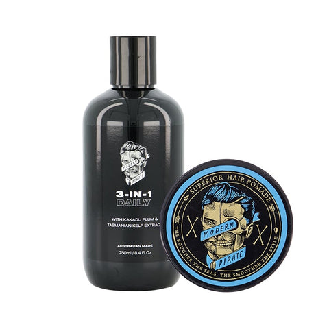Modern Pirate Superior Hair Pomade + Cleanse Pack