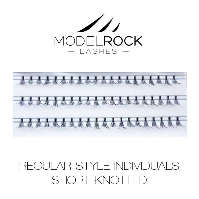 Modelrock Premium Lashes - Individual Regular Style Short Knotted