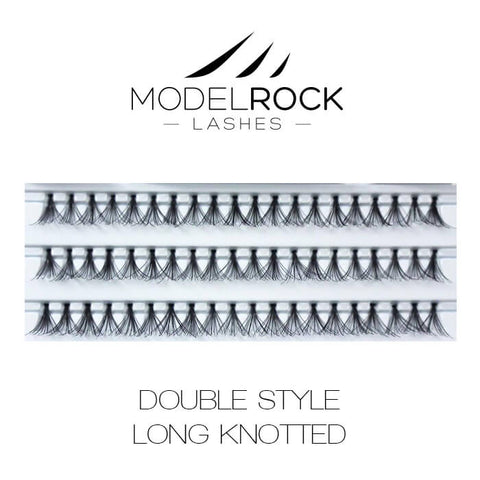 Modelrock Premium Lashes - Individual Double Style Long Knotted