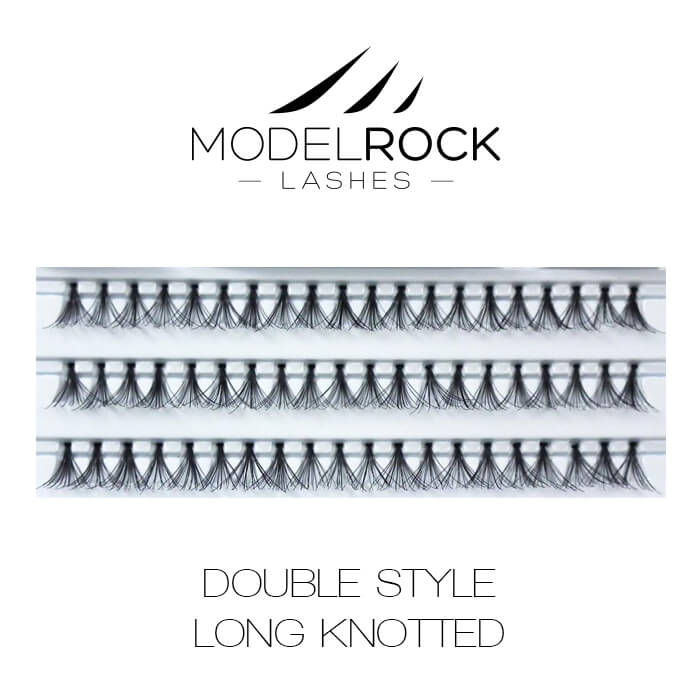 Modelrock Premium Lashes - Individual Double Style Long Knotted