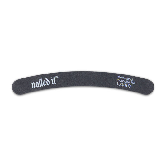 Nailed It Nail File Boomerang Black #100/100 Red Core 1Pc