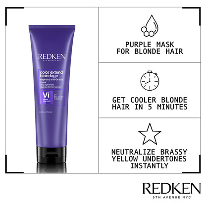 Redken Color Extend Blondage Express Anti-Brass Purple Hair Mask 250ml