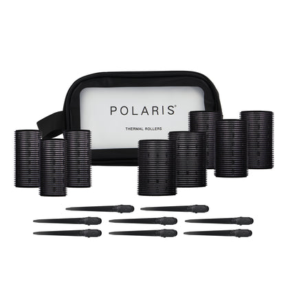 Polaris Aluminium Thermal Rollers Silver 8Pk