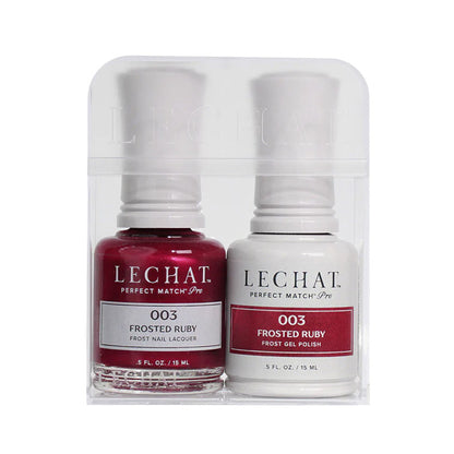 LeChat HEMA Free Perfect Match Pro Gel & Nail Lacquer Duo Frosted Ruby 15ml