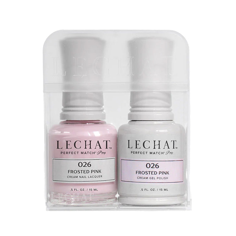 LeChat HEMA Free Perfect Match Pro Gel & Nail Lacquer Duo Frosted Pink 15ml