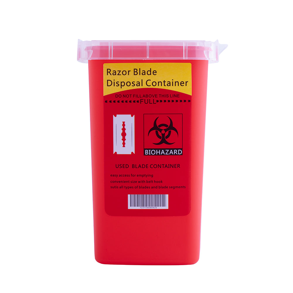 Used Blade Container Label Barber Disposable Waste Blade Recycling- Sharp Container – AMR Beauty Group