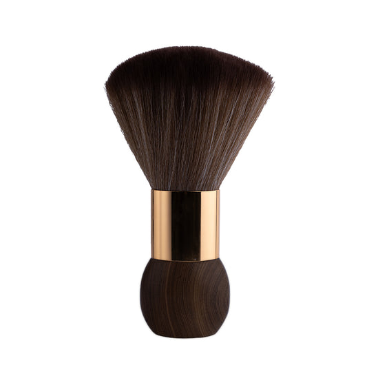 Barber Neck Brush Wood & Gold
