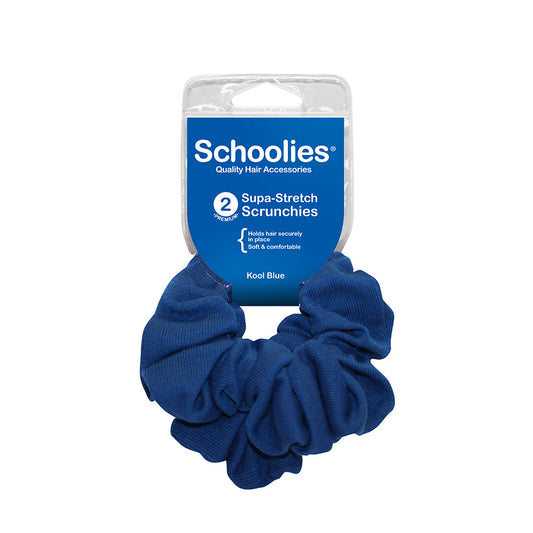 Schoolies #SC212 Scrunchie Kool Blue 2pc