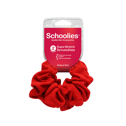 Schoolies #SC220 Scrunchie Radical Red 2pc