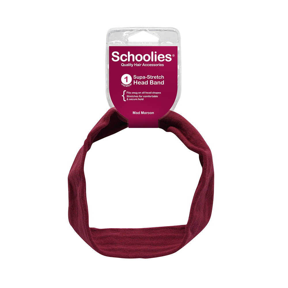 Schoolies #SC234 Headband Mad Maroon 1pc