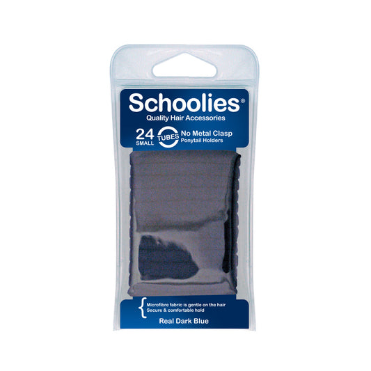 Schoolies #SC271 Tubes Small Ponytail Holders Real Dark Blue 24pc