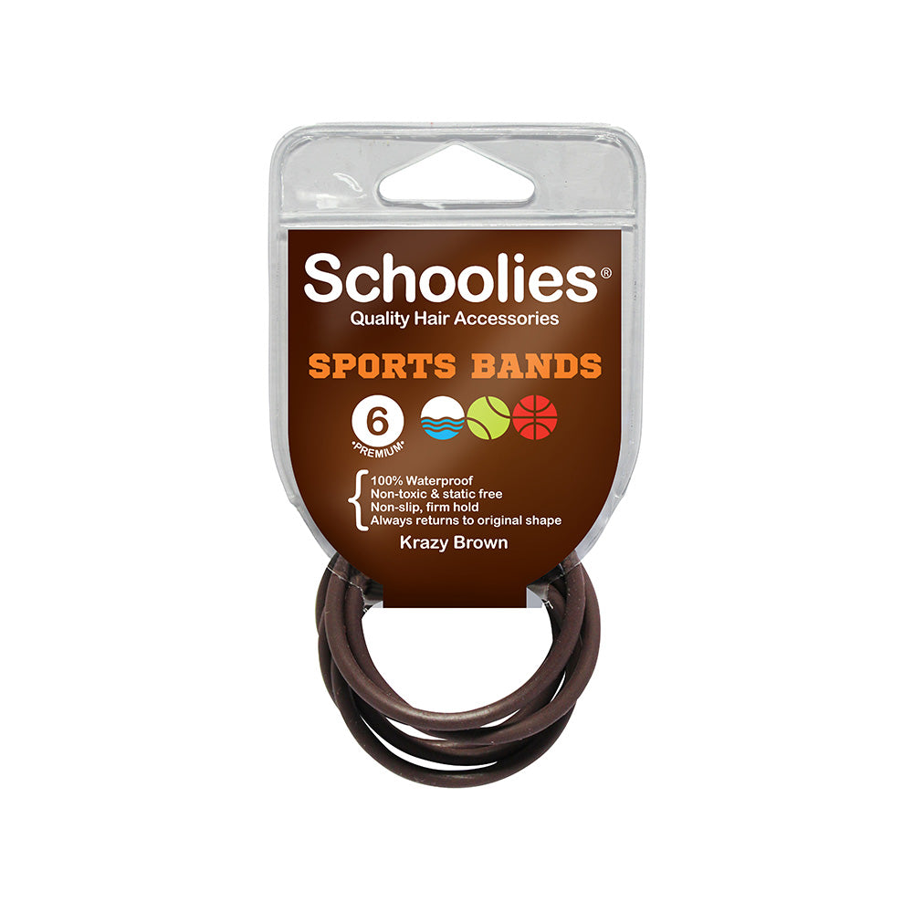 Schoolies #SC487 Sports Bands Krazy Brown 6pc