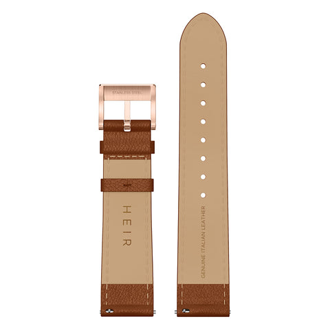Heir Watches Classic Strap Tan/Rose Gold